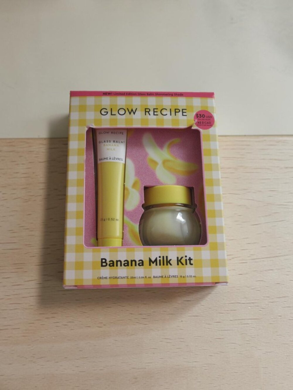 GLOW RECIPE - Banana Moisturizing Cream & Shimmer Lip Treatment Duo - NWT